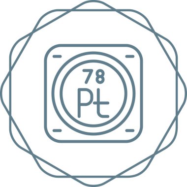 Platin kimyasal elementin web çizimi