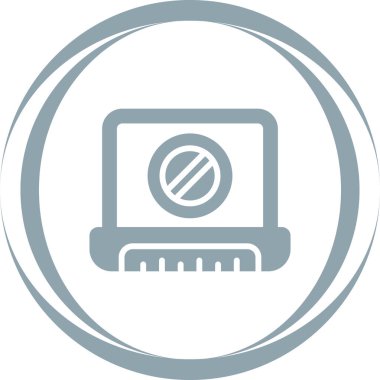 dizüstü bilgisayar simgesi, vektör illüstrasyonu basit tasarım