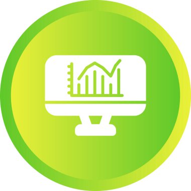 İstatistikler grafik simgesi. vektör illüstrasyonu