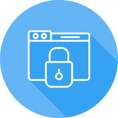 Kilidin vektör illüstrasyonu, gizlilik kavramı 