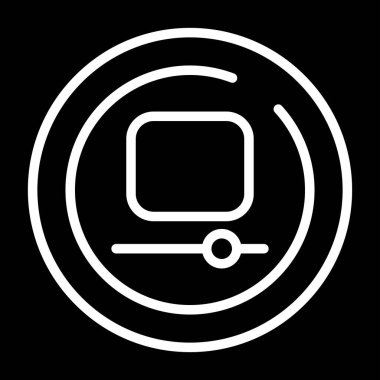 Video Durdurma Çemberi Simgesi, Renkli Vektör İllüstrasyonu 