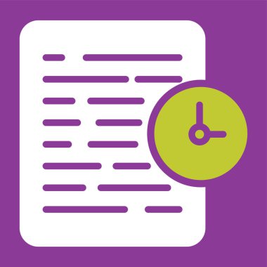 Belge Geçmişi ikon vektör illüstrasyonu