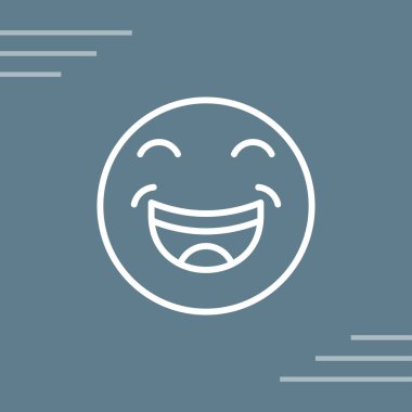 Gülümseme simgesi vektör illüstrasyonu 