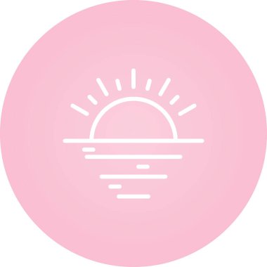  Gün batımı web simge vektör çizim  