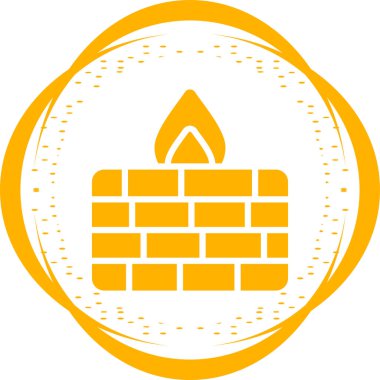 Firewall web simgesinin vektör illüstrasyonu      