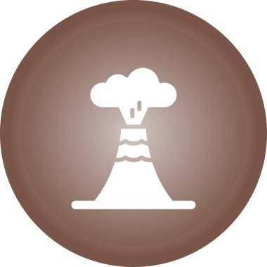 Volkan Web simgesi, vektör illüstrasyonu