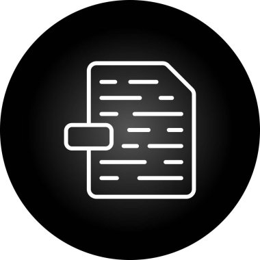Dosya simgesinin vektör illüstrasyonu 