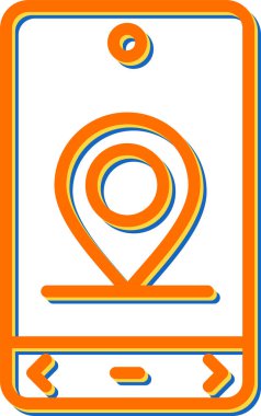 Pin Konum web simgesi, basit vektör illüstrasyonu