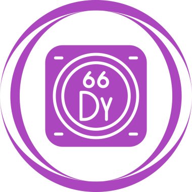 Periyodik tablonun kimyasal elementinin web illüstrasyonu