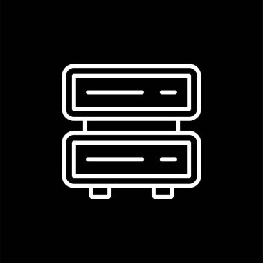 Sunucu. Web simgesi basit illüstrasyon 