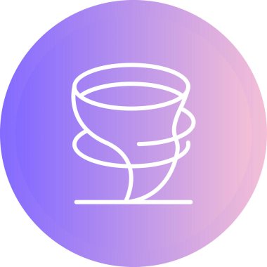 Tornado web simgesinin basit doğrusal çizimi