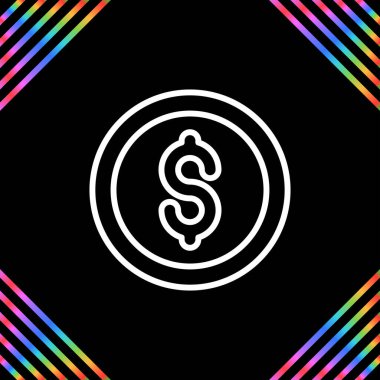 Dolar simgesi vektör illüstrasyonu
