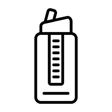 şişe ikonu vektör illüstrasyonunu kapat 