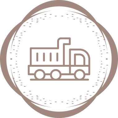 Kamyon web simgesini boşalt, vektör illüstrasyonu