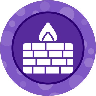 Firewall web simgesinin vektör illüstrasyonu      