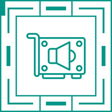 Ses Kart web simgesi vektör illüstrasyonu