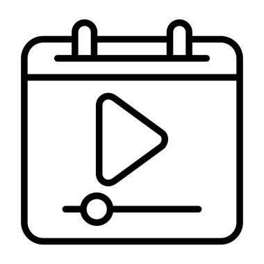 Takvim simgesi, vektör çizimi 