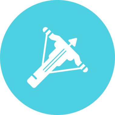 Savaş yaylı ok düz vektör simgesi