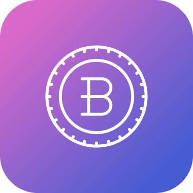 Bitcoin simgesi, vektör illüstrasyonu. Kripto para birimi sembolü 