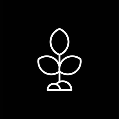 Bir bitki simgesinin vektör illüstrasyonu