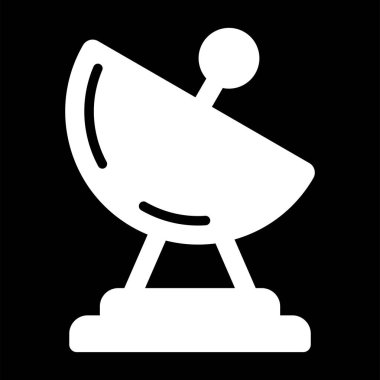 Uydu Tabağı web simgesi, basit vektör illüstrasyonu