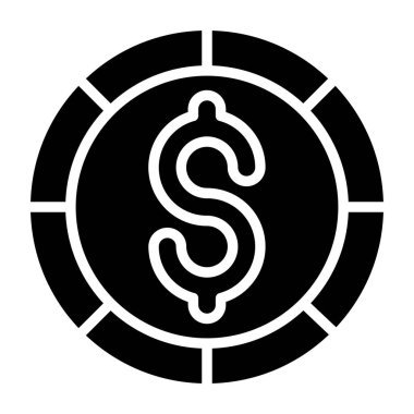 Dolar. Web simgesi basit illüstrasyon 