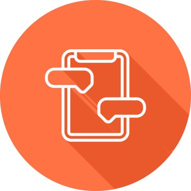 Mesaj Hizmeti Web simgesi vektör illüstrasyonu