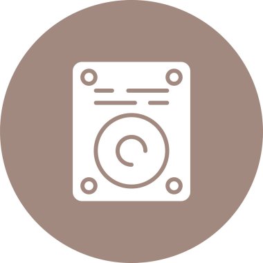 Harddrive web simgesi, basit vektör illüstrasyonu