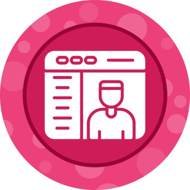 Kimlik kartı simgesi, vektör illüstrasyonu 