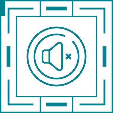 Cilt Dilsiz Çemberi Simgesi, Renkli Vektör İllüstrasyonu