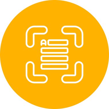 Metin Kutusu, belge ikonu vektör illüstrasyonu 