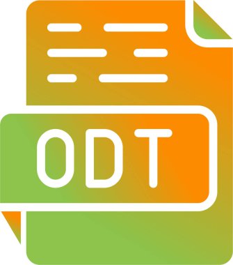 odt dosya biçimi simgesi, vektör illüstrasyonu