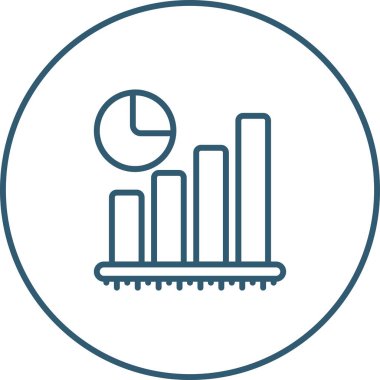 Grafik çubuğu simgesi, vektör illüstrasyonu basit tasarım