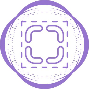 Beyaz arkaplan üzerindeki düğme simgesini büyüt, vektör simgesi.