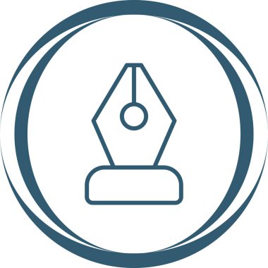 Siyah Nib. Web simgesi basit illüstrasyon