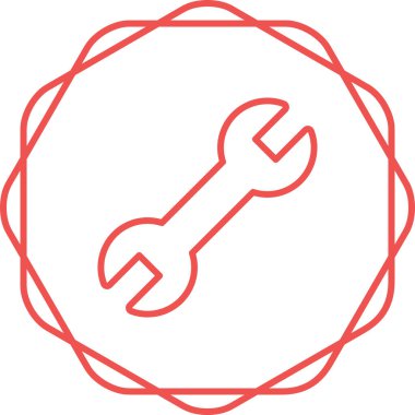 İngiliz anahtarı. Web simgesi basit illüstrasyon