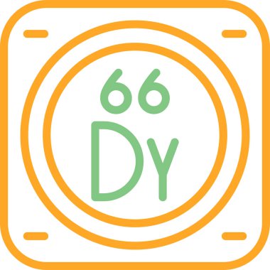 Periyodik tablonun kimyasal elementinin web illüstrasyonu