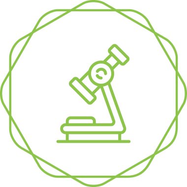 mikroskop simgesi, web illüstrasyonu basit tasarım