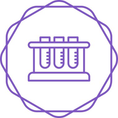 Test Tüpü Rafı simgesinin vektör çizimi