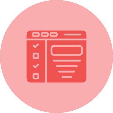 Tasarım Özeti. Web simgesi basit illüstrasyon  