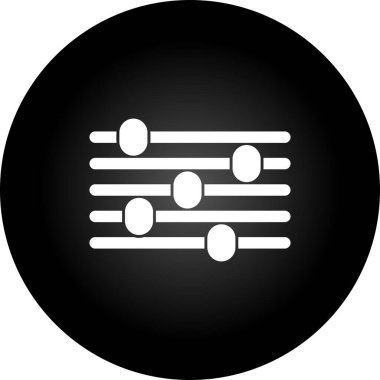 Eşitleştirme modern simgesinin vektör illüstrasyonu