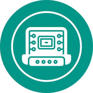 dizüstü bilgisayar simgesi, vektör illüstrasyonu basit tasarım