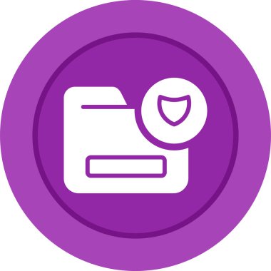 Belge Güvenlik web simgesi, basit vektör illüstrasyonu