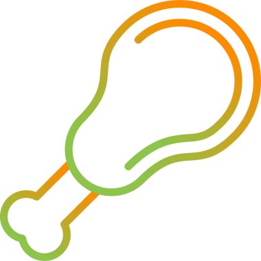 Tavuk simgesinin vektör illüstrasyonu 