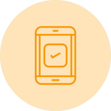 Kendini Kontrol Et web simgesi vektör illüstrasyonu