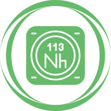 Periyodik tablonun kimyasal elementinin web illüstrasyonu