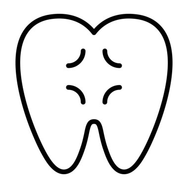 Diş Ağrısı web simgesi, basit illüstrasyon 