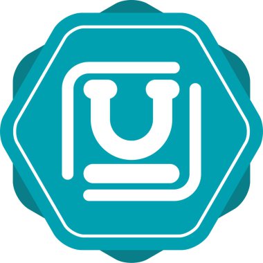 Altı çizili simge düz ve basit set tasarımı