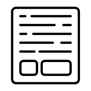 Belge simgesinin vektör illüstrasyonu