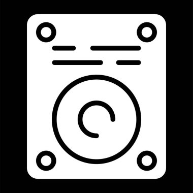 Harddrive web simgesi, basit vektör illüstrasyonu
